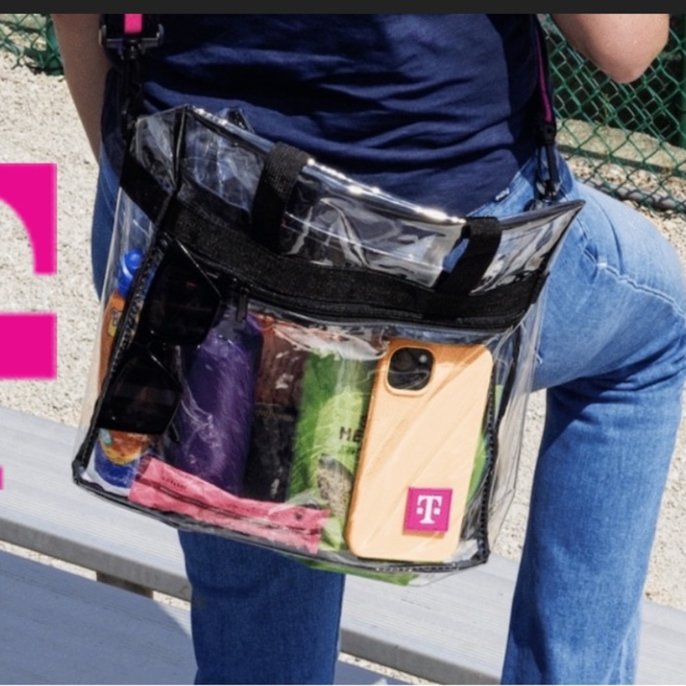 T-Mobile Stadium Concert Clear Tote Bag with shoulder strap (12”x12”x 5”)
